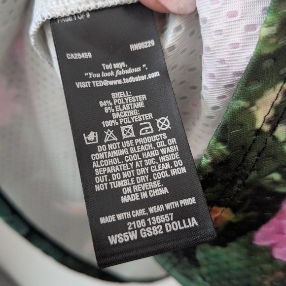 Ted Baker "Dollia" Kaleidoscope Floral A-Line Skirt – Size  4 - Picture 4 of 5